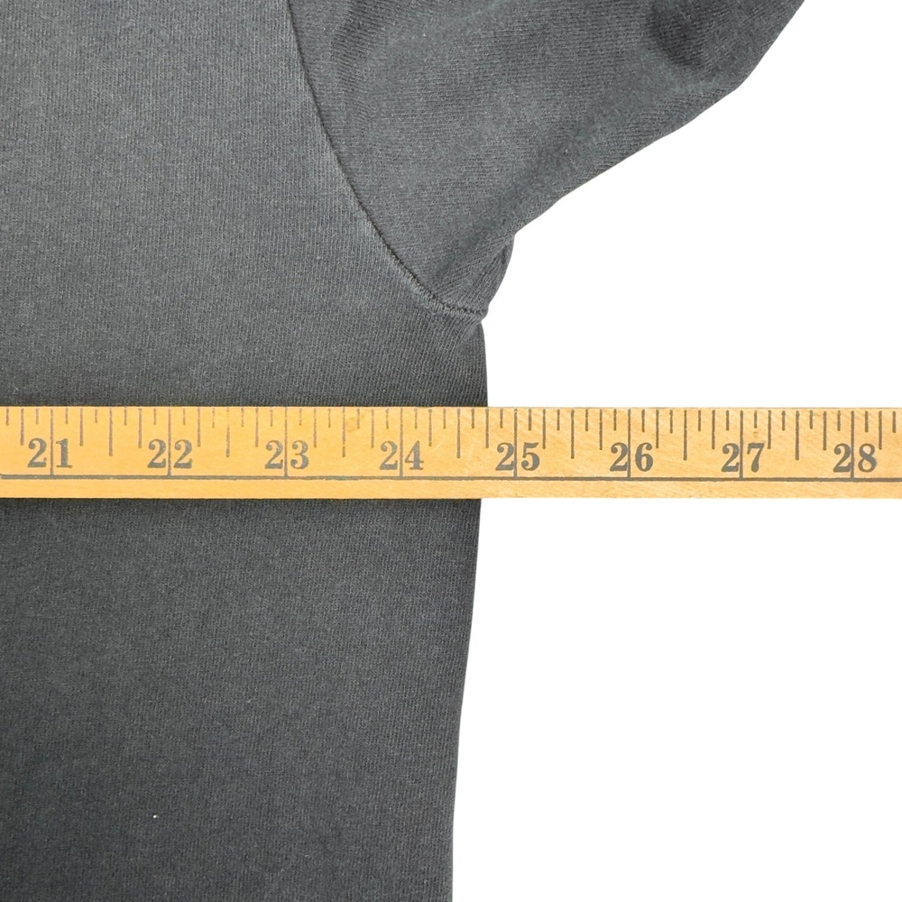 Vtg 90s Fruit of the Loom Blank T-Shirt XXL Faded Black Single Stitch USA Made - Picture 6 of 8